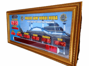 jam digital penunjuk waktu sholat memiliki desain cantik yang memperindah masjid removebg preview